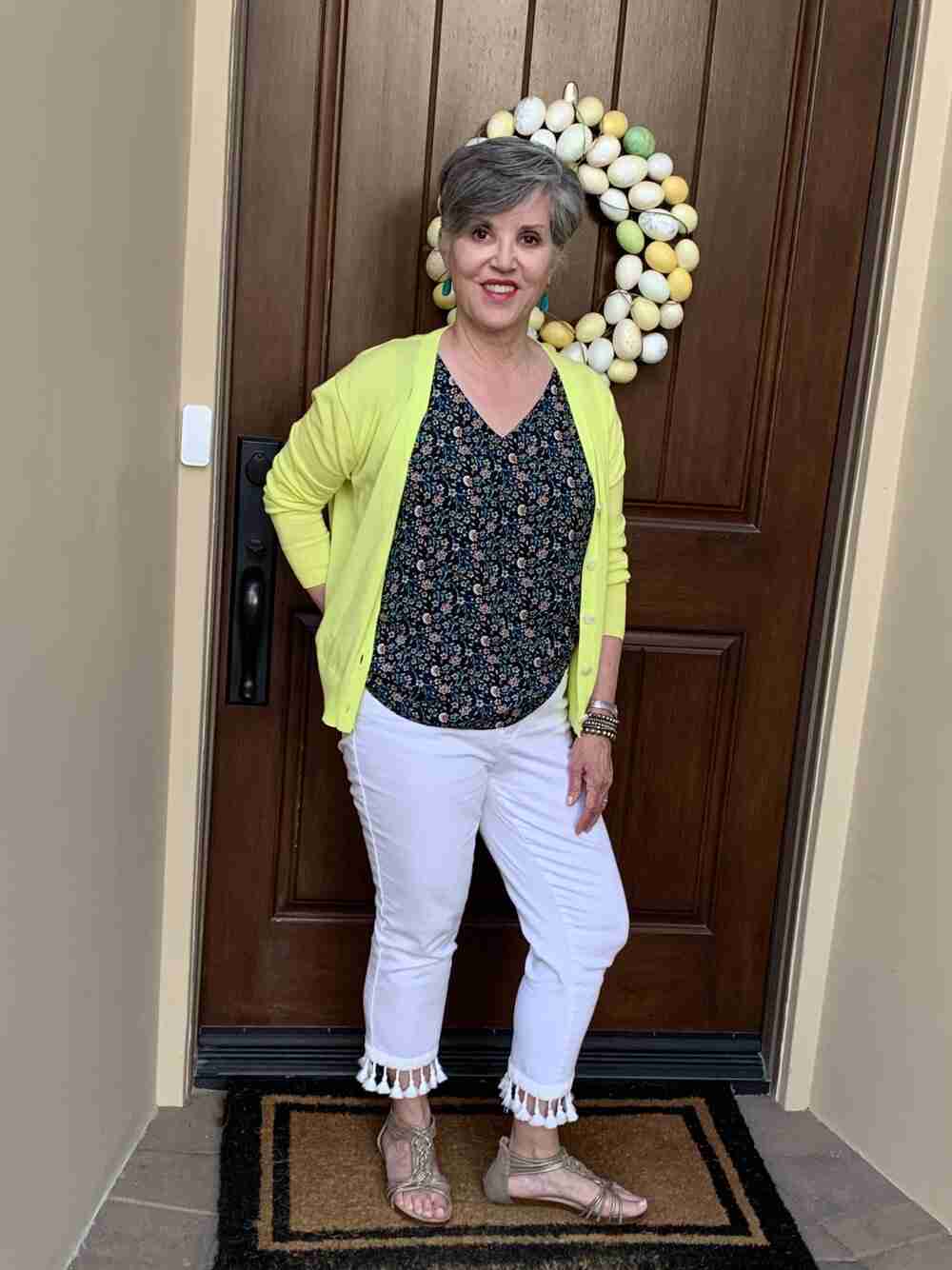 Bright Color Spring Outfit with Jeans