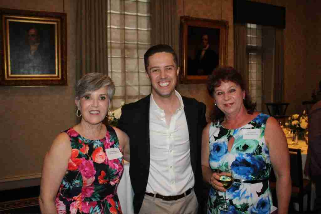 Here is the groom-to-be with his mom and his nanny who he has known for 29 years!
