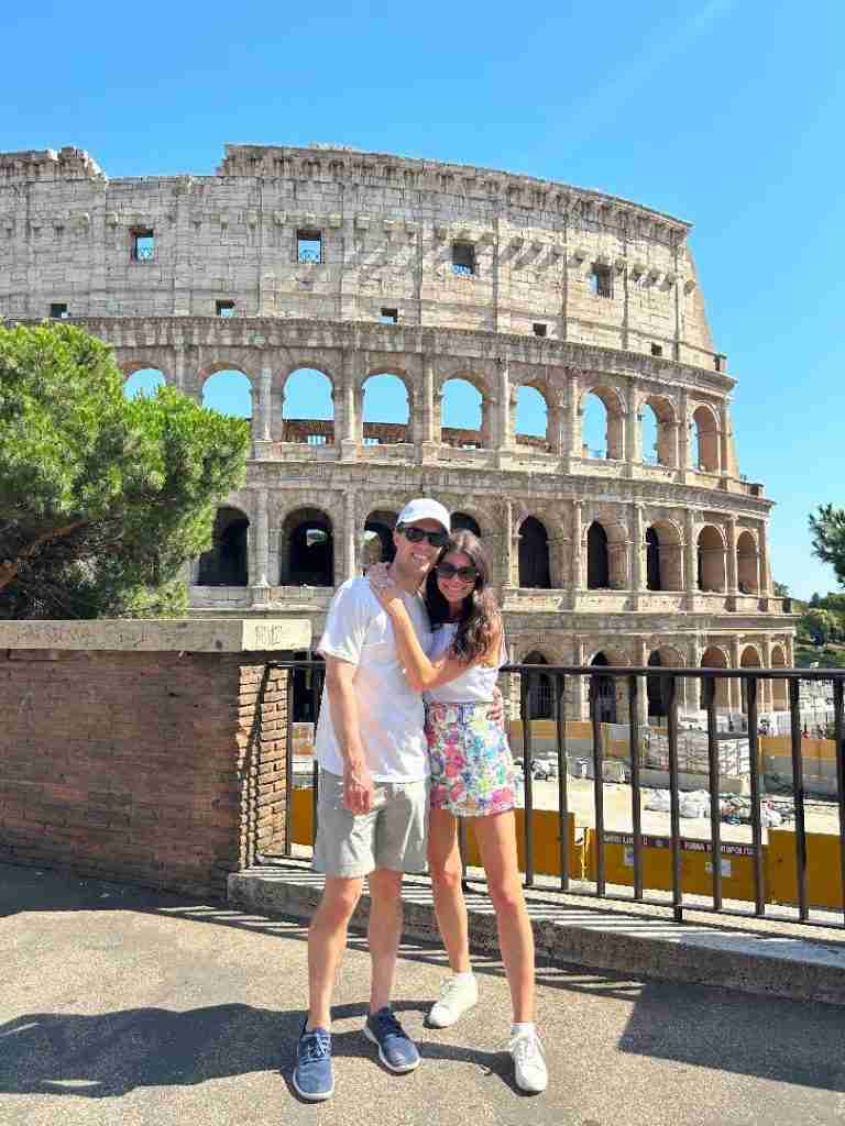Here is the couple two days later on their honeymoon in Rome!