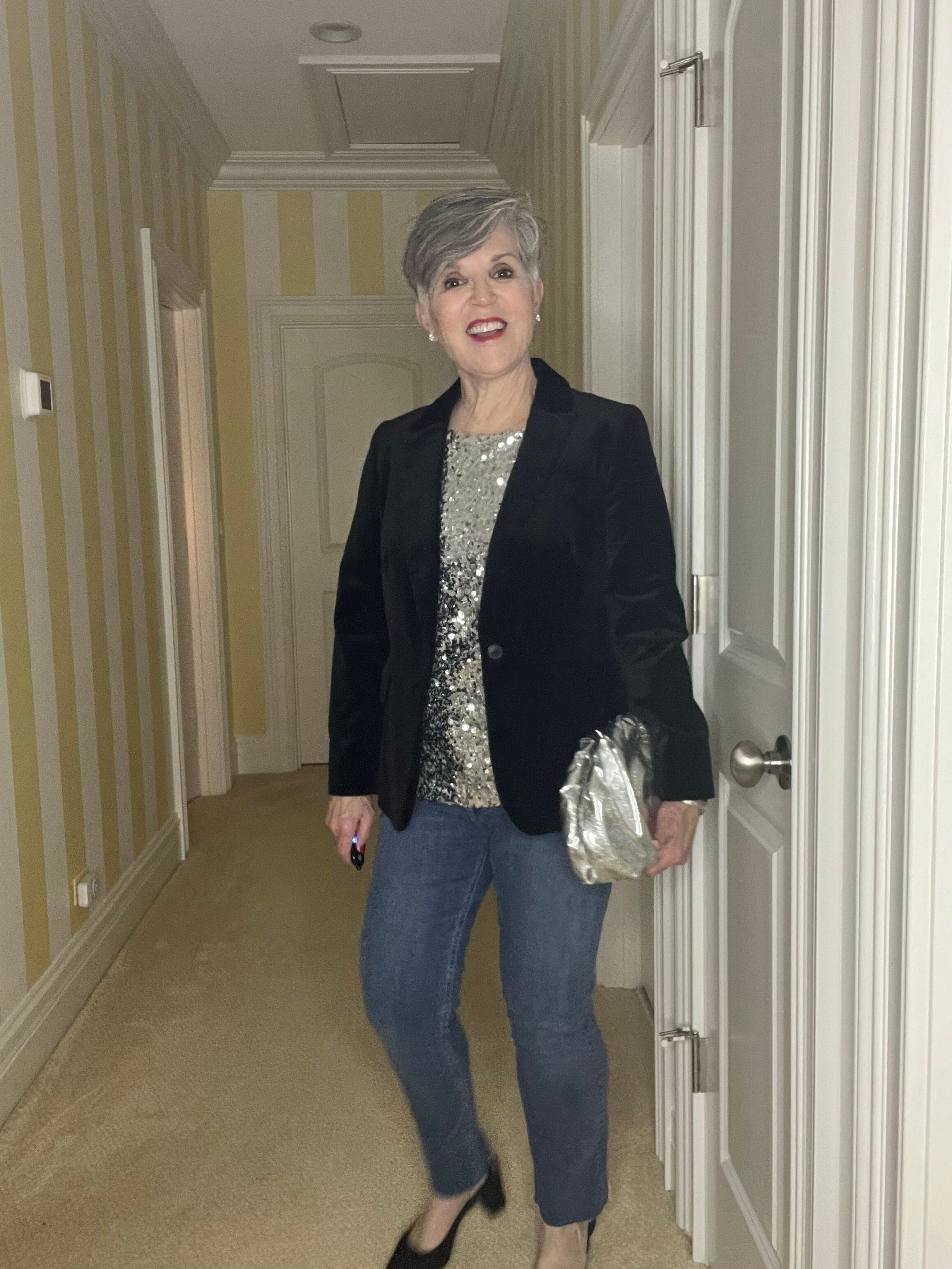 Three Ways to Wear a Sequined Top - Dr. Julie