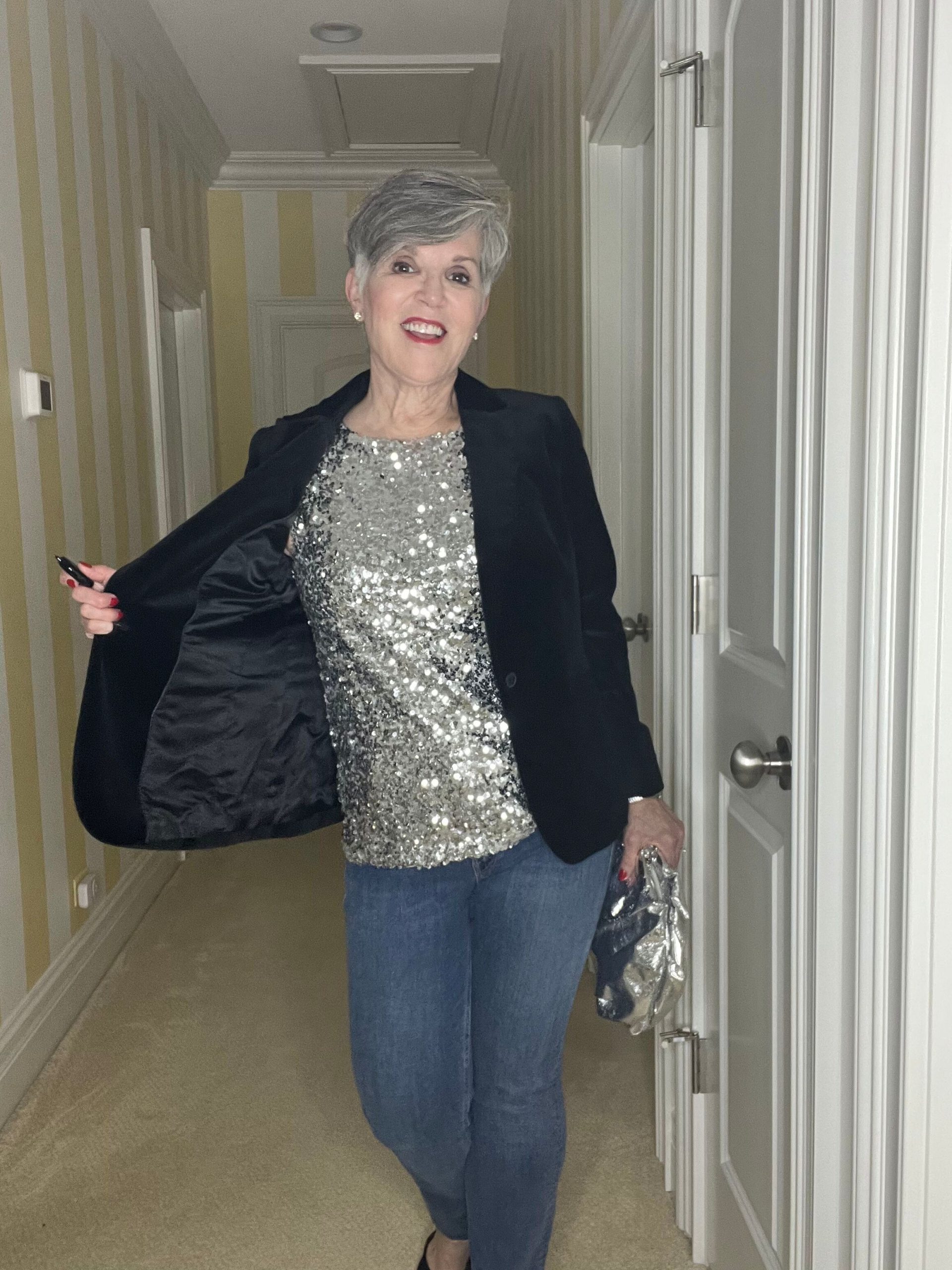 Three Ways to Wear a Sequined Top - Dr. Julie